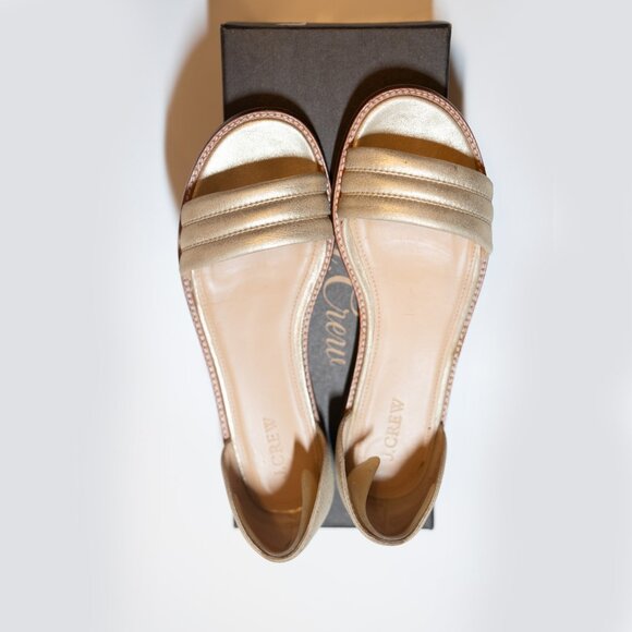 J.Crew Hayes Metallic Suede Sandals - Picture 1 of 3
